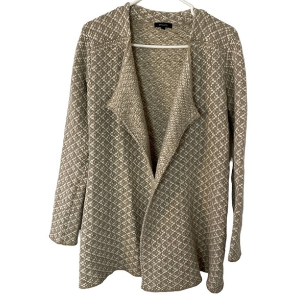 RW&CO Sweater Cardigan Knit Beige White XS - Picture 1 of 5
